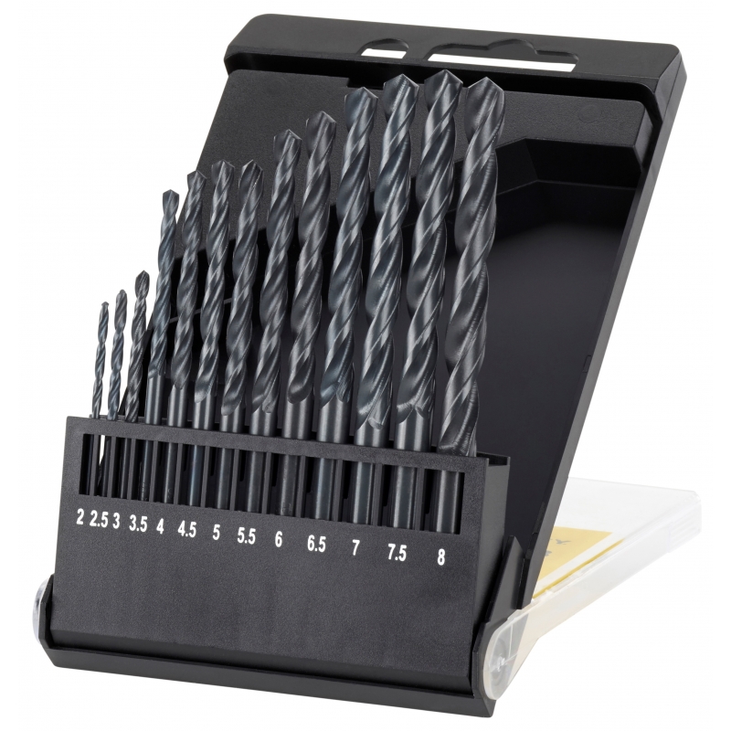 Vrtáky do kovu 13 ks 2-8 mm Stanley STA56020, po 0,5 mm, HSS-R