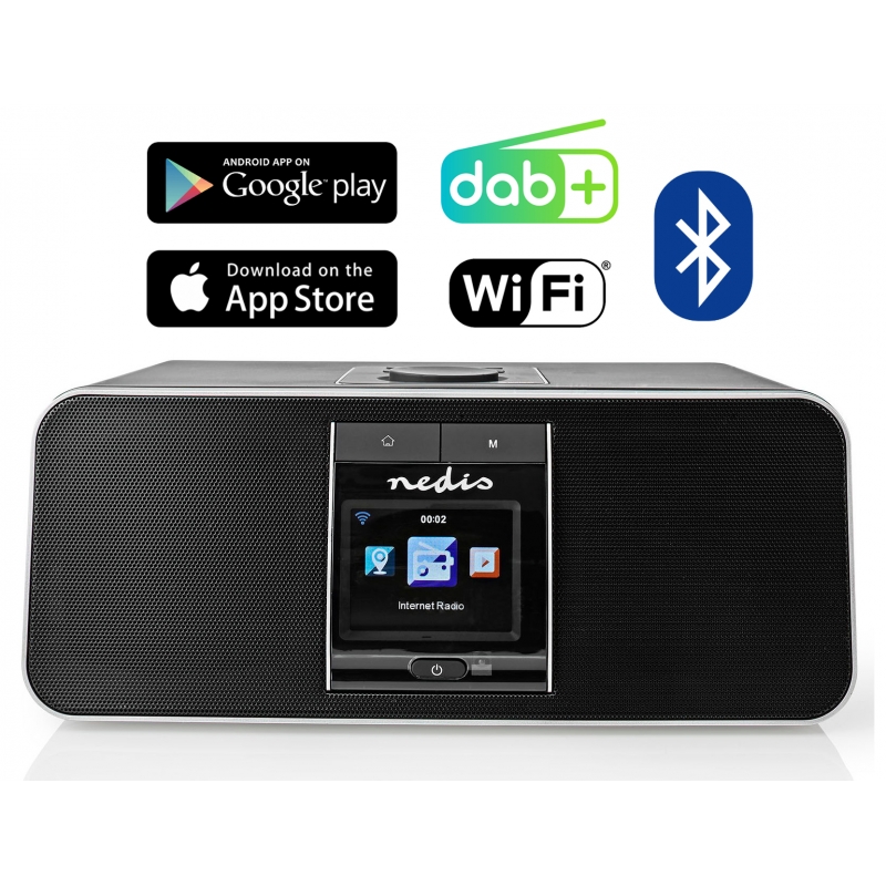 R�dio NEDIS RDIN5005BK Wi-Fi, DAB+, FM
