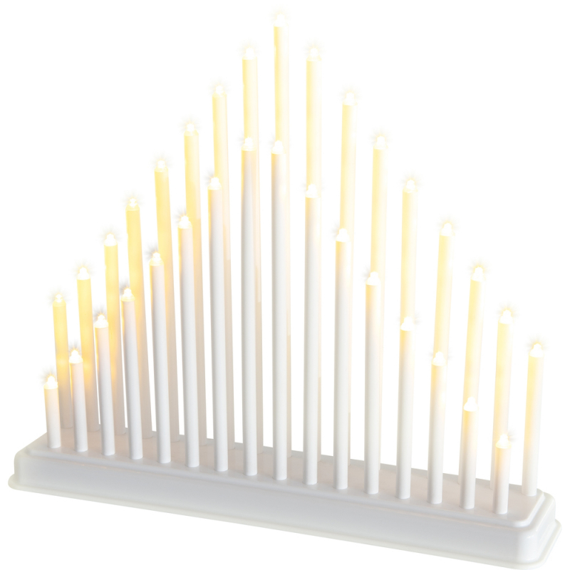 Vánoční svícen Retlux RXL 403 bílý 33 LED