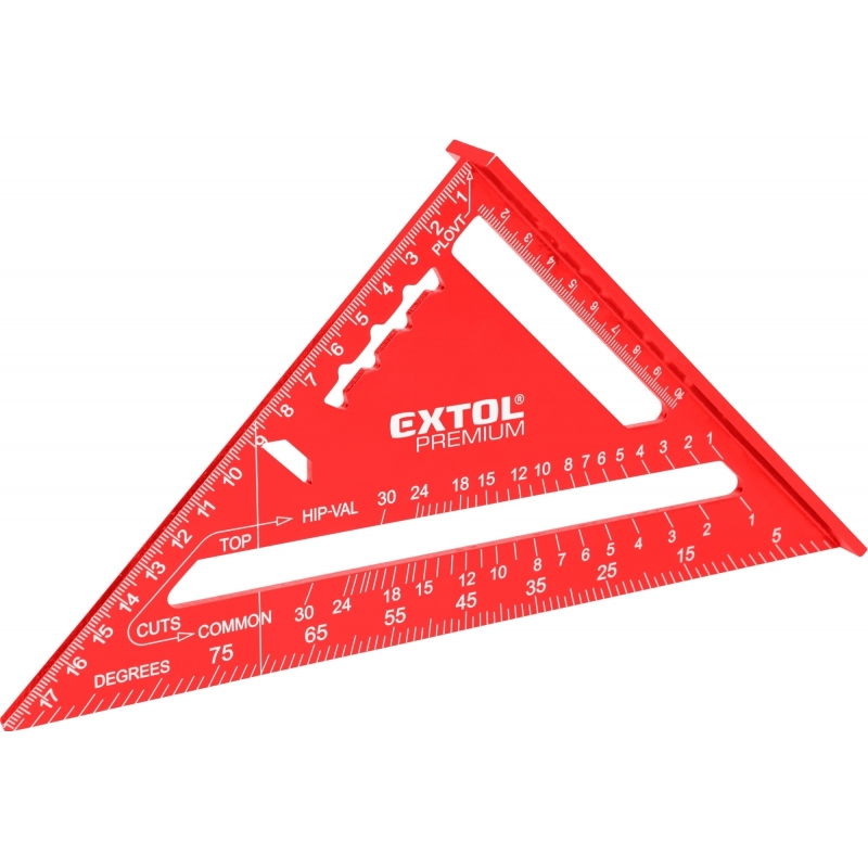 Úhelník tesařský/truhlářský víceúčelový 180 mm, Extol Premium, kovový