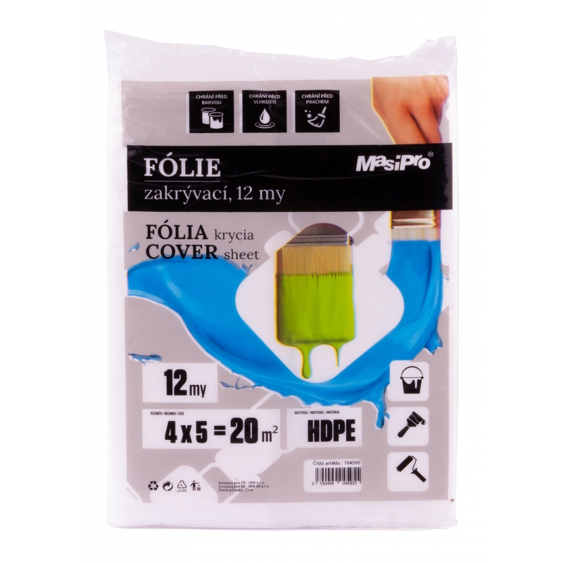 Fólie zakrývací 4x5m 12 µm Masipro