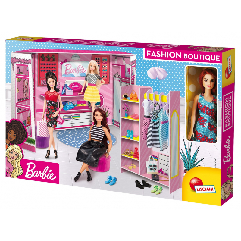 Panenka Barbie Lisciani, módní butik s panenkou 30 cm