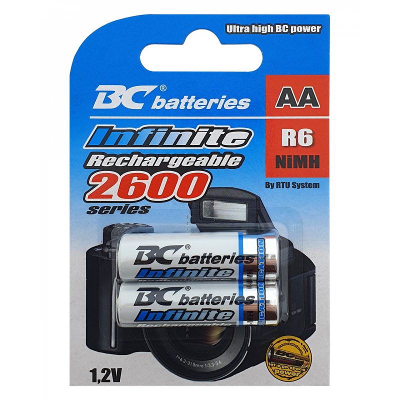 Baterie nabíjecí 2xAA 2600 mAh, 1,2V, NiMH