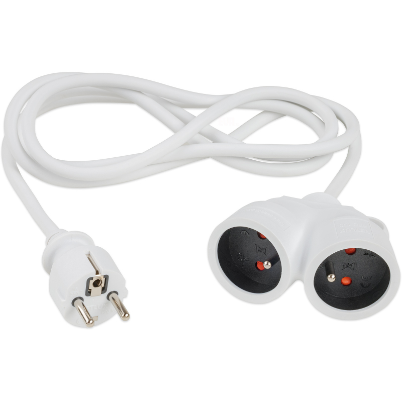 Prodlužovák 16A 2z/2m 3x1,5 mm2, spojka, max 3680W