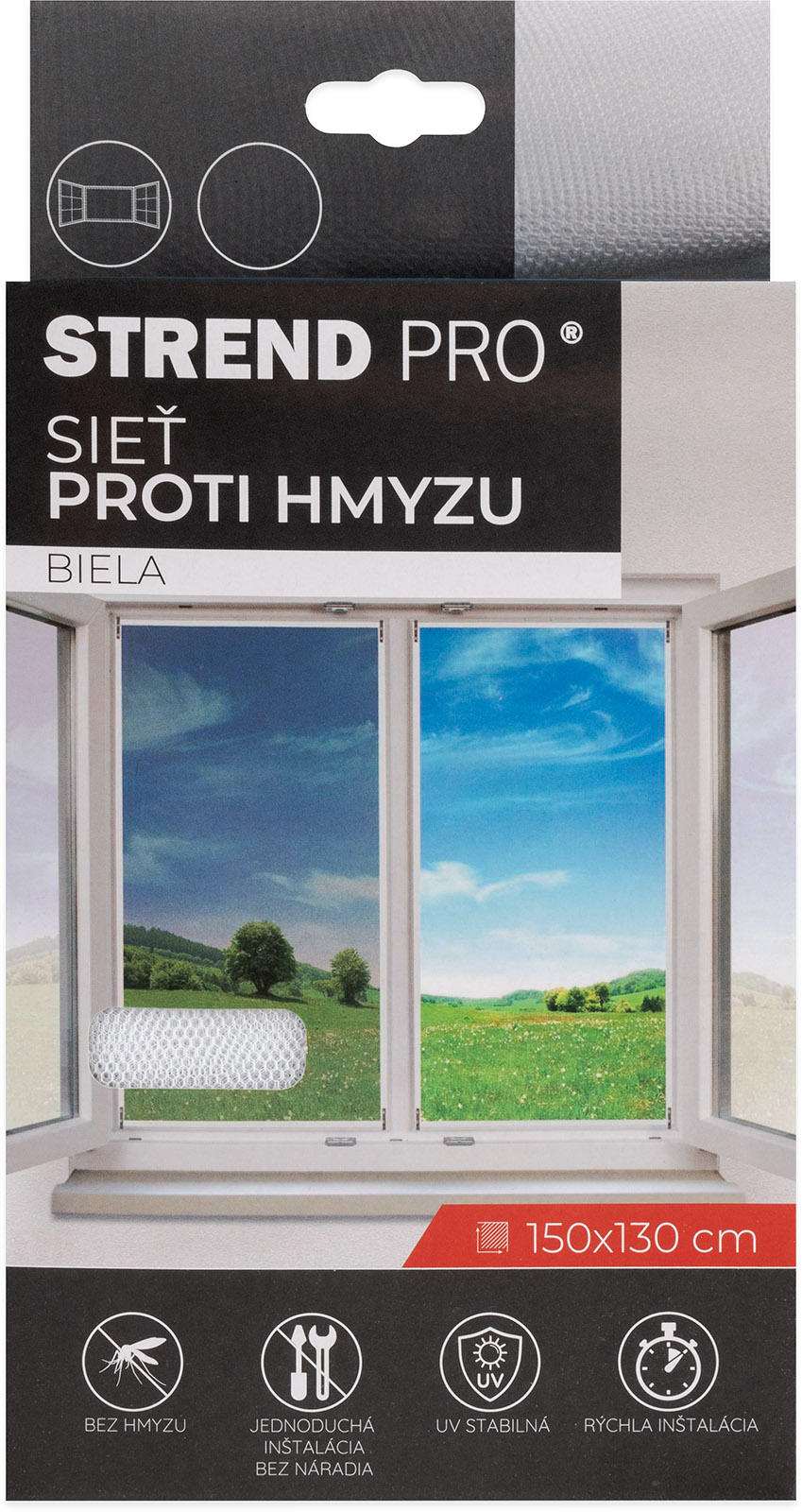 Síť proti hmyzu 150x130 cm, bílá, PE