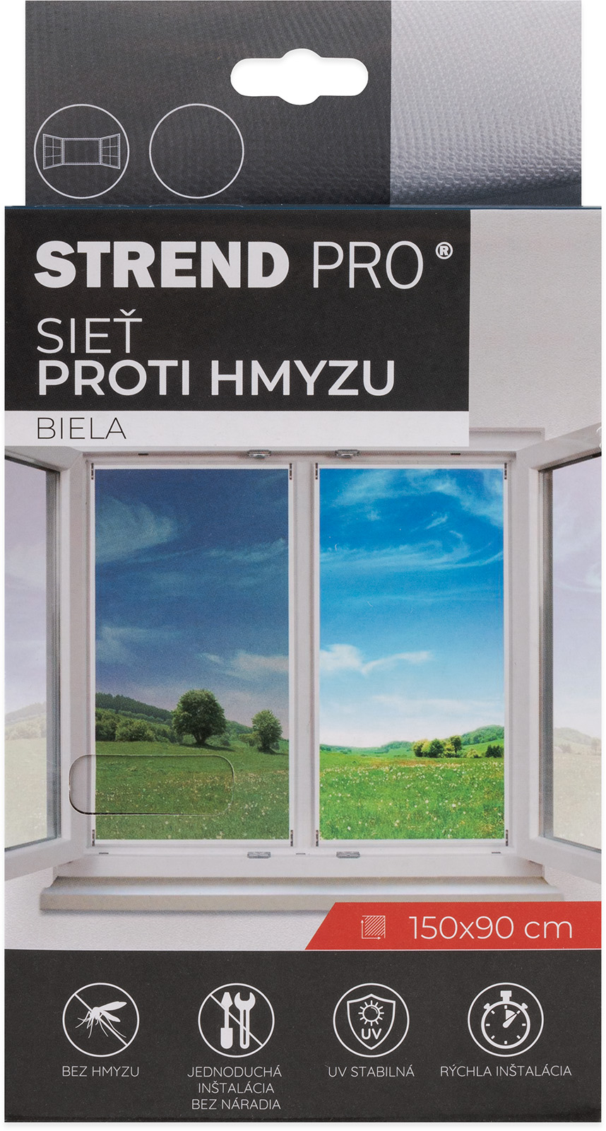 Síť proti hmyzu 150x90 cm, bílá, PE