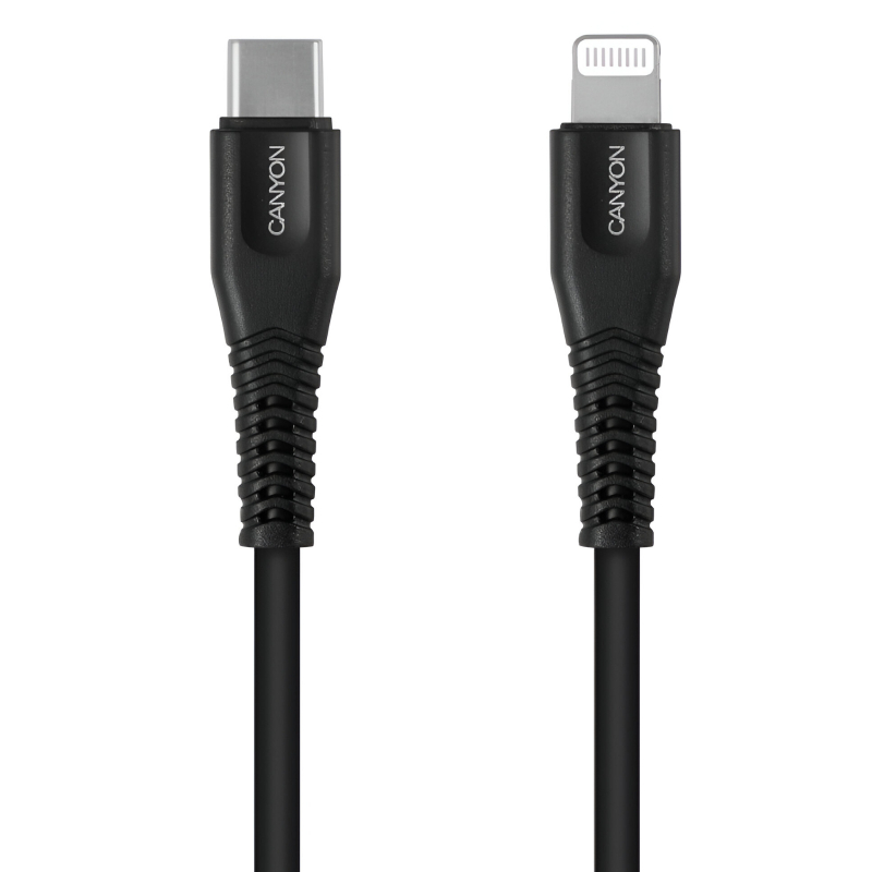 Kabel CANYON USB-C/Lightning MFI-4, PD 18W, Apple certifikát, 1.2m