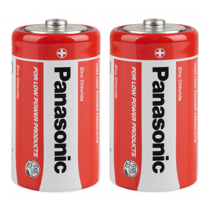 2x baterie Panasonic R14 C zinkové