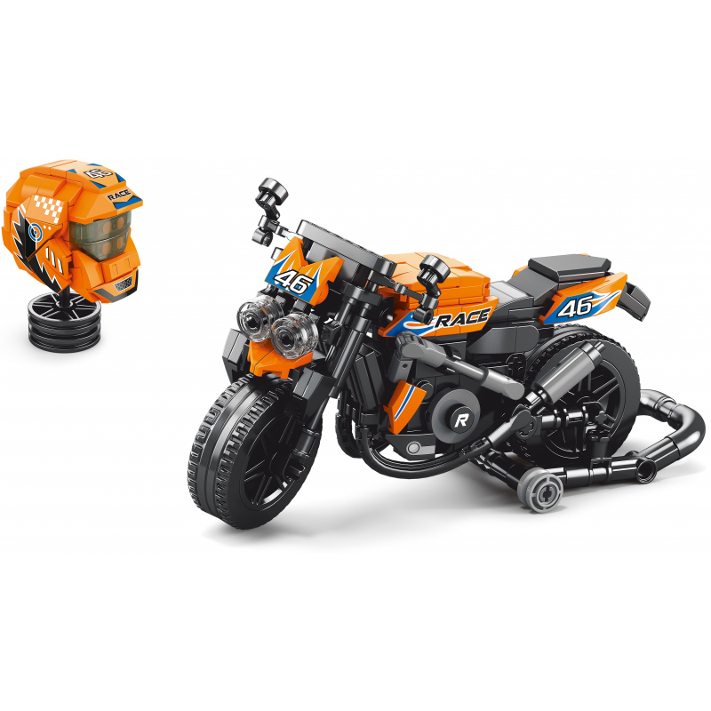 Stavebnice 403 d�lk� motorka s helmou 17cm
