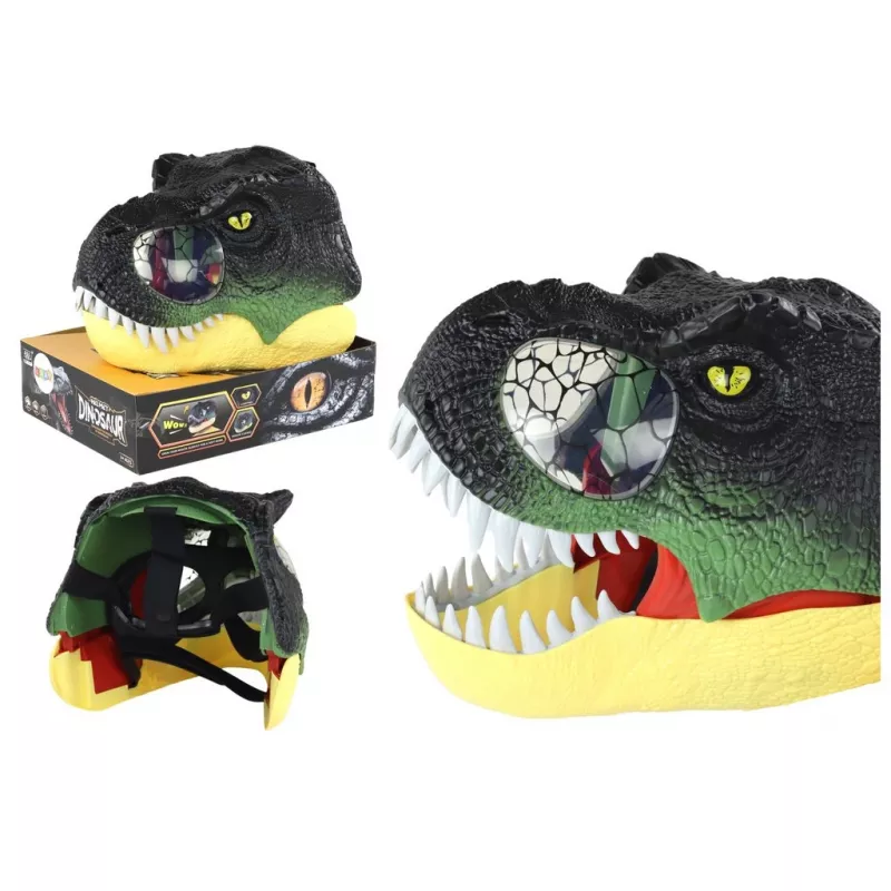 Maska na hlavu dinosaurus s efekty 28x22x21,5 cm
