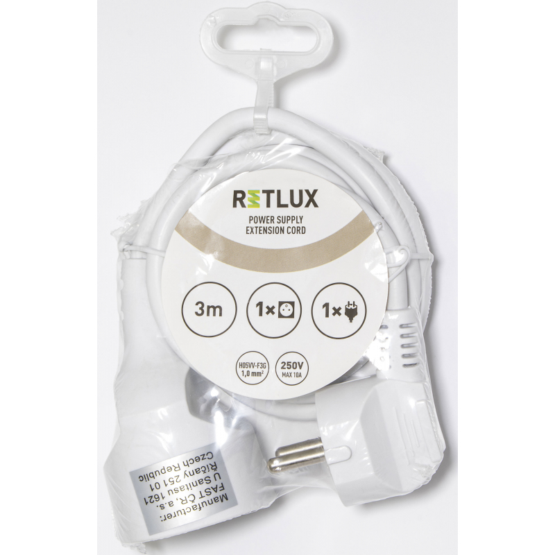 Prodlužovák 3 m, spojka 3x1mm2, max.2300W 10A