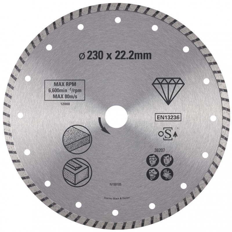 Kotouč diamantový 230 mm turbo Stanley Fatmax® STA38207