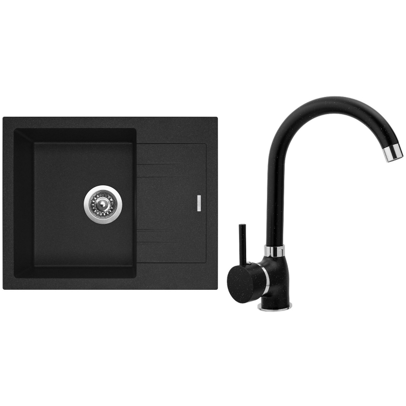 SET SINKS LINEA 600 Granblack +  POLO GR - 30 Granblack