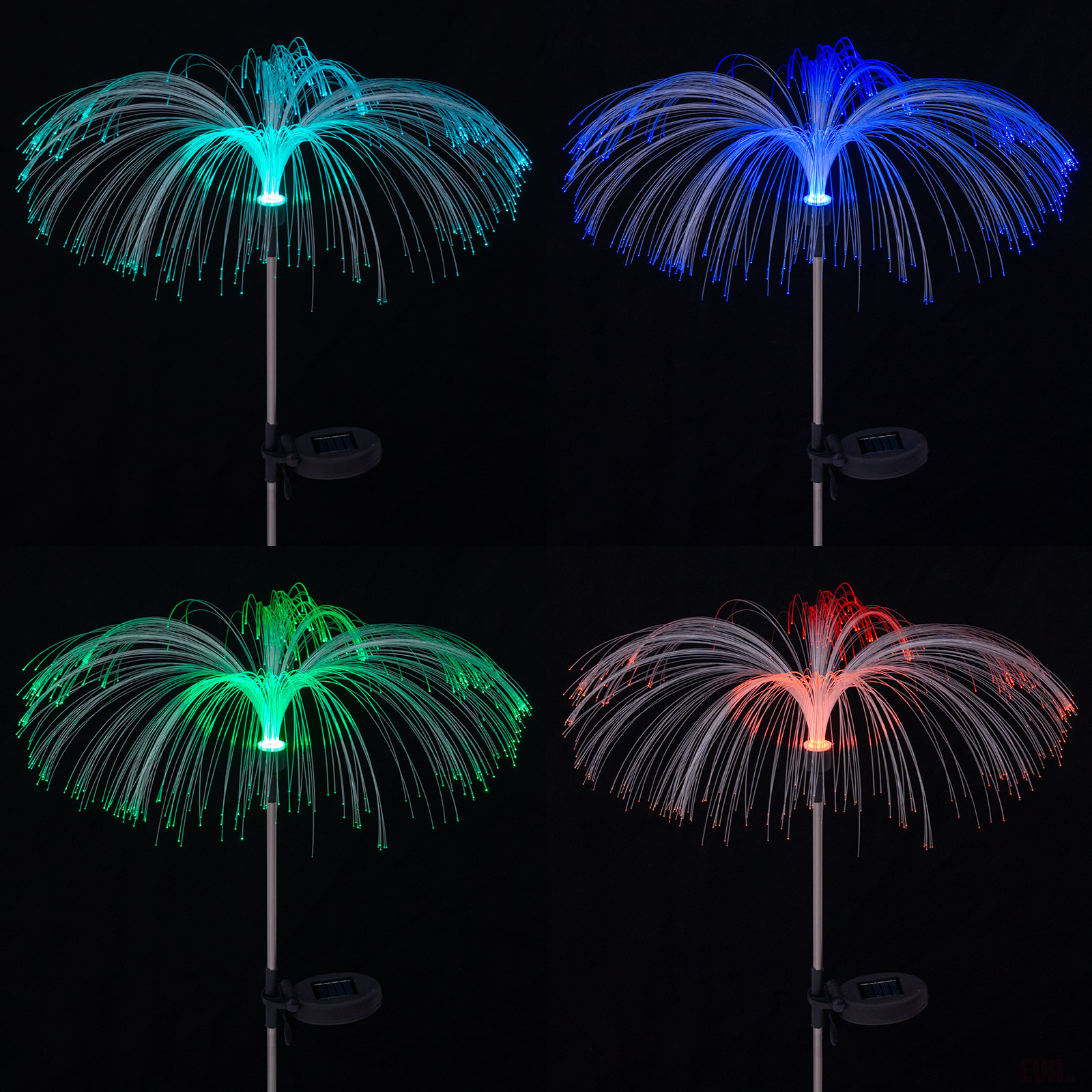 Lampa solár 75cm vlákna měnící barvu, RGB