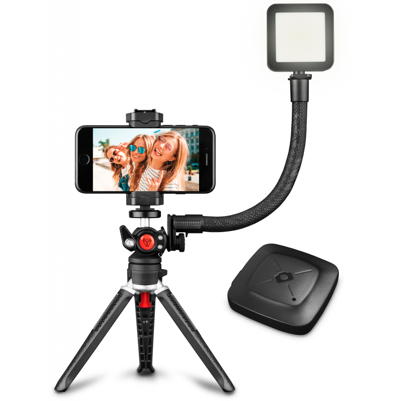 Stativ s AKU LED světlem YENKEE YSM 720 VLOGKIT