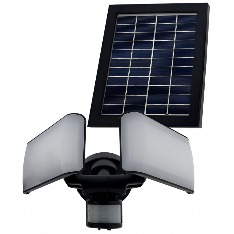 Reflektor solár 1000lm/1200mAh/6500K IP44 PIR čidlo,5m kabel,dvojitý