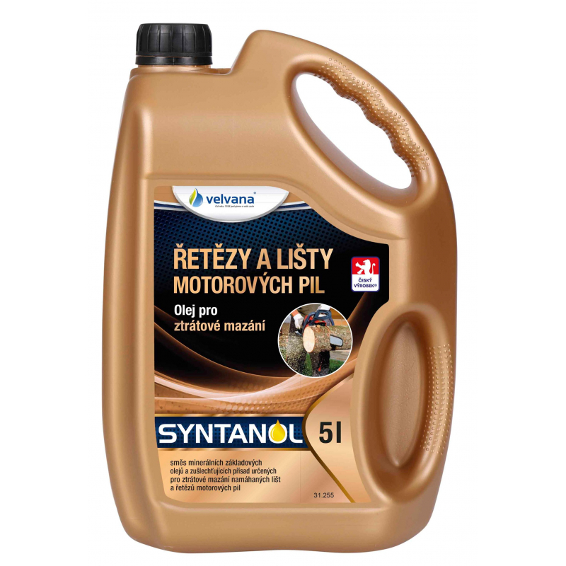 Olej 5l na řetěz a lištu, Velvana SYNTANOL GARDEN, minerální