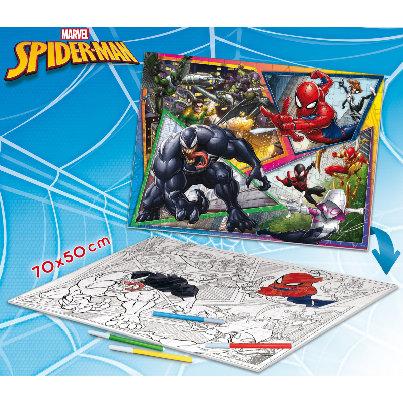 Spiderman Marvel puzzle 2v1 70x50 cm 150 dílků