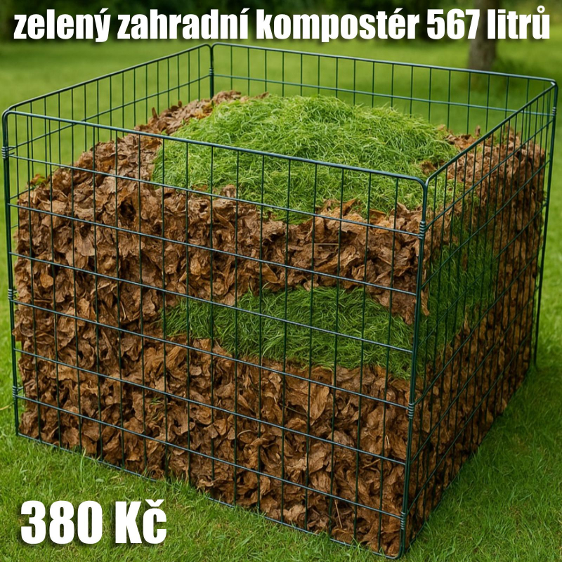 Kompostér zahradní kovový Dufurt 567 l