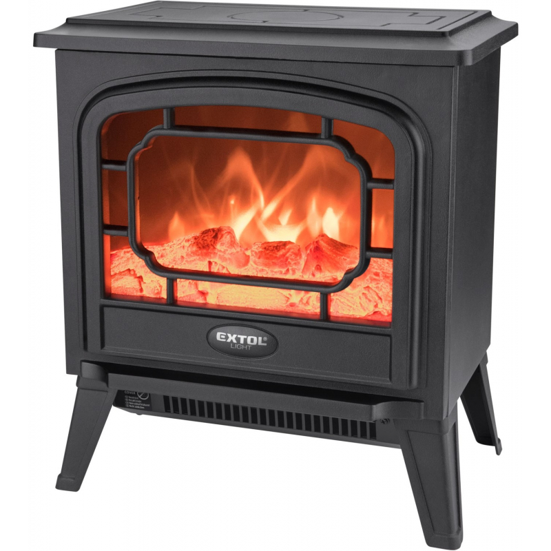 Topidlo 1,8 kW a krb s plápolajícím ohněm EXTOL 43420