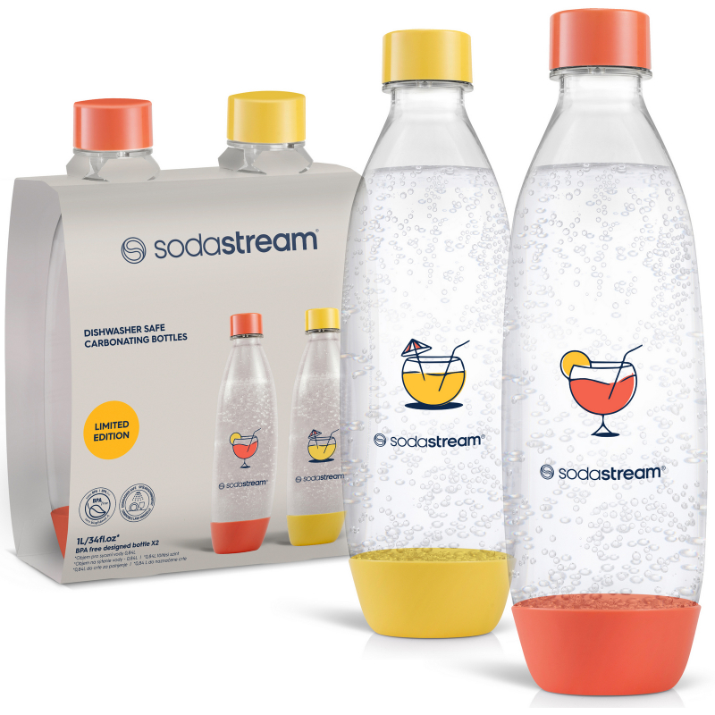 SODASTREAM lahve 1l DuoPack Fuse Orange/Yellow do myčky