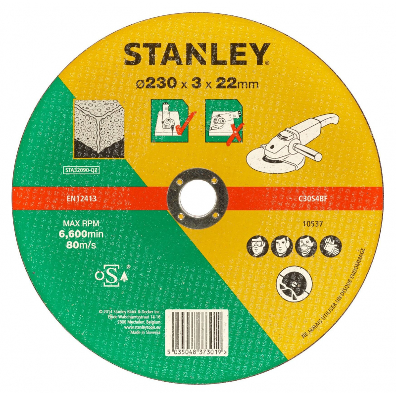Kotouč řezný na kámen 230x3 mm Stanley