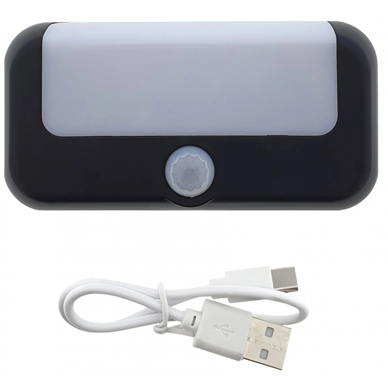 LED světlo s čidlem nabíjecí, 120 lm, USB-C, černé