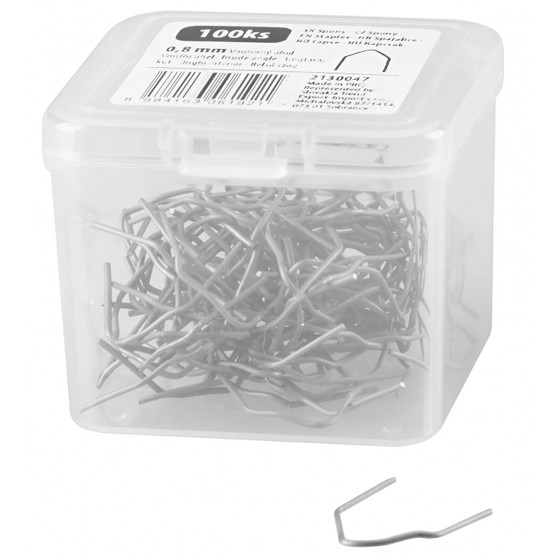 100x spona 0,8 mm "vnitřní roh" pro svářečku na opravu plastu