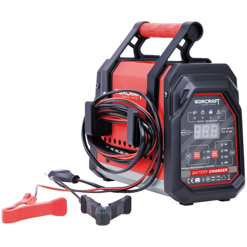 Nabíječka autobaterií 20A 12/24V Worcraft BC-219