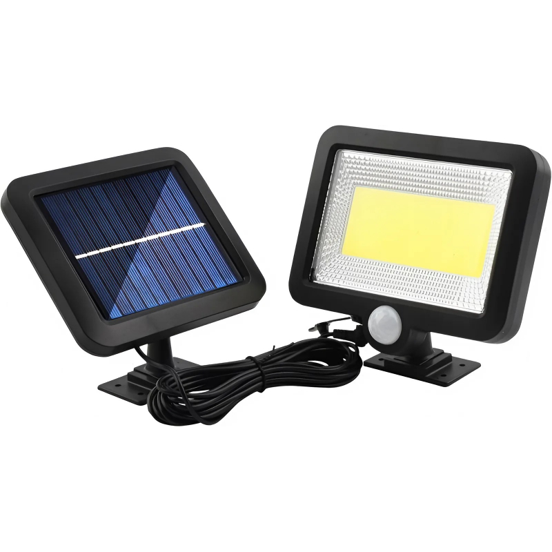 Reflektor solár 180lm/1200mAh/7000K IP44 čidlo,5m kabel
