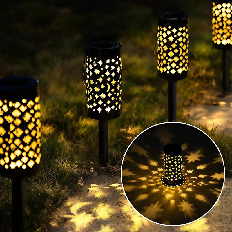 2x lampa kovová solár 41cm "obloha"