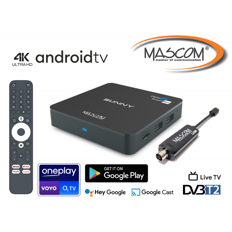 Android BOX MASCOM 4K MC SUNNY-T s DVB-T