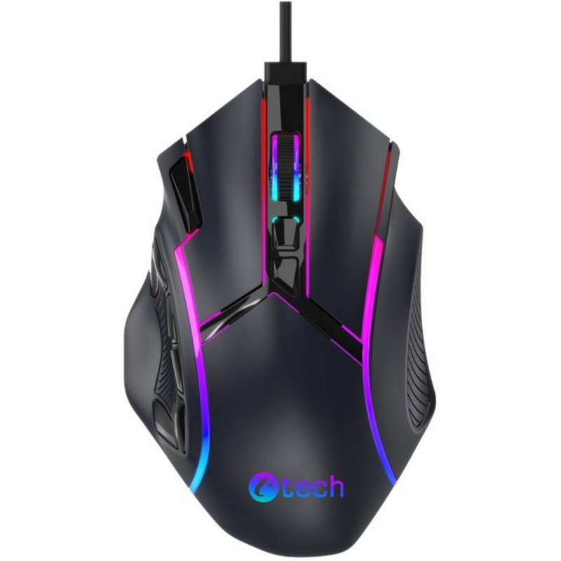 Myš C-TECH Akali (GM-15), herní, 12800 DPI, RGB podsvícení, USB