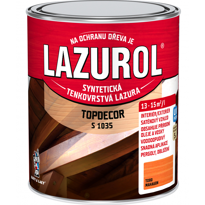 Lazura na dřevo MAHAGON T080 LAZUROL Topdecor 0,7l S1035