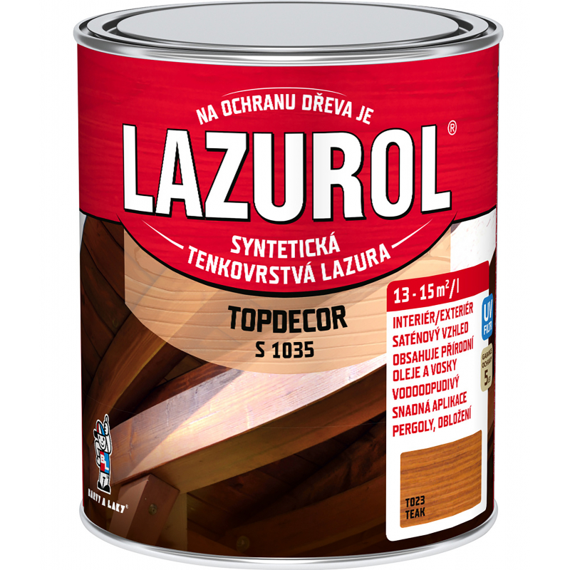 Lazura na dřevo TEAK T023 LAZUROL Topdecor 0,7l S1035