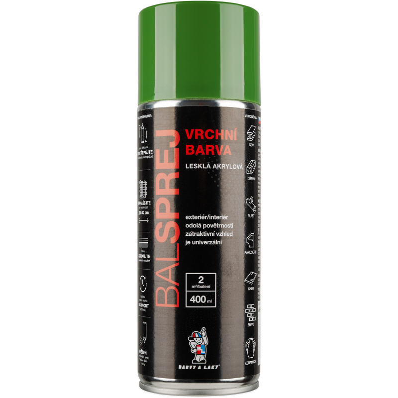 BALSPREJ RAL 6010 trávová zelená 400ml univerzální barva