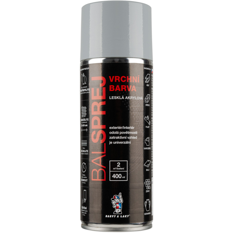 BALSPREJ RAL 7040 šedá okenní 400ml univerzální barva