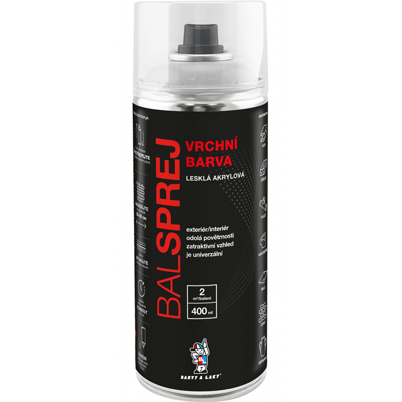 BALSPREJ RAL 9010 bílá LESK 400ml univerzální barva