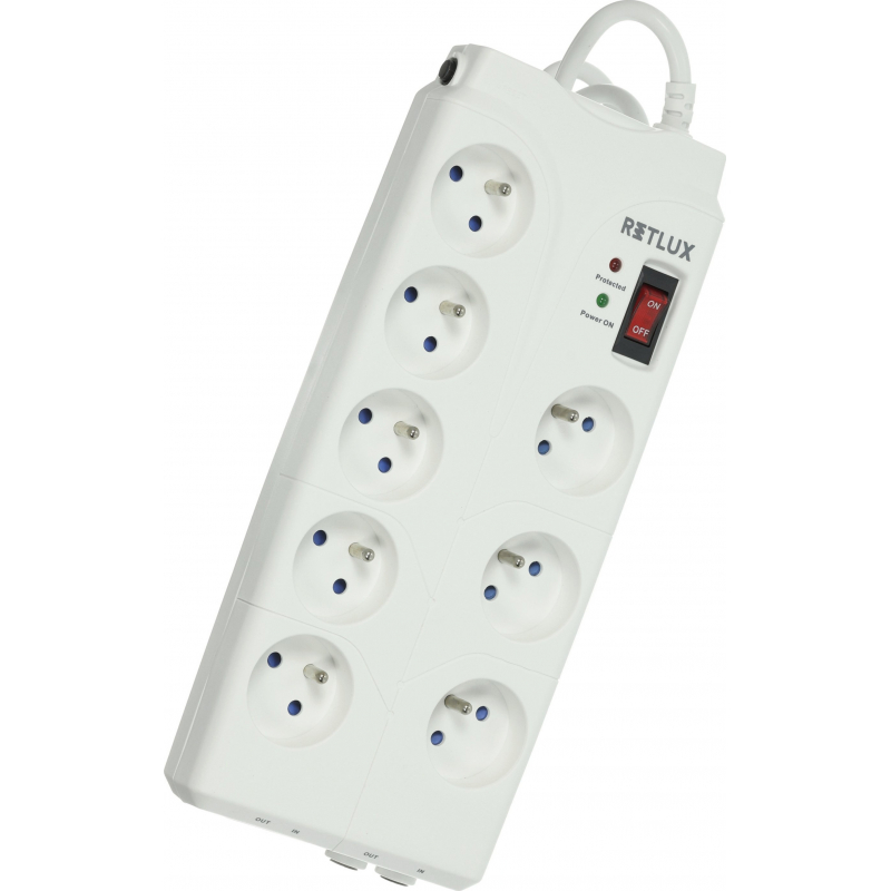 Přepěťová ochrana 8zás/16A/1,5m,bílá Retlux RSP 850