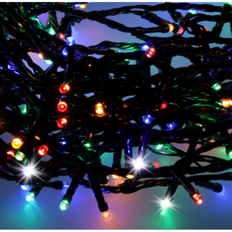 Světelný řetěz 1000 LED, 50+3m, barevný, 8 funkcí