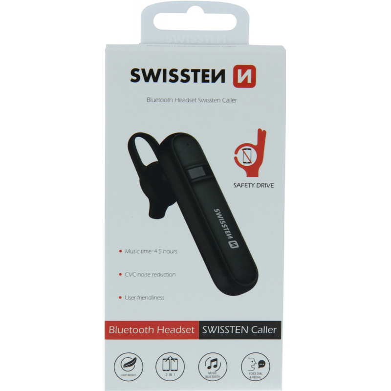 Bluetooth handsfree SWISSTEN Caller Black