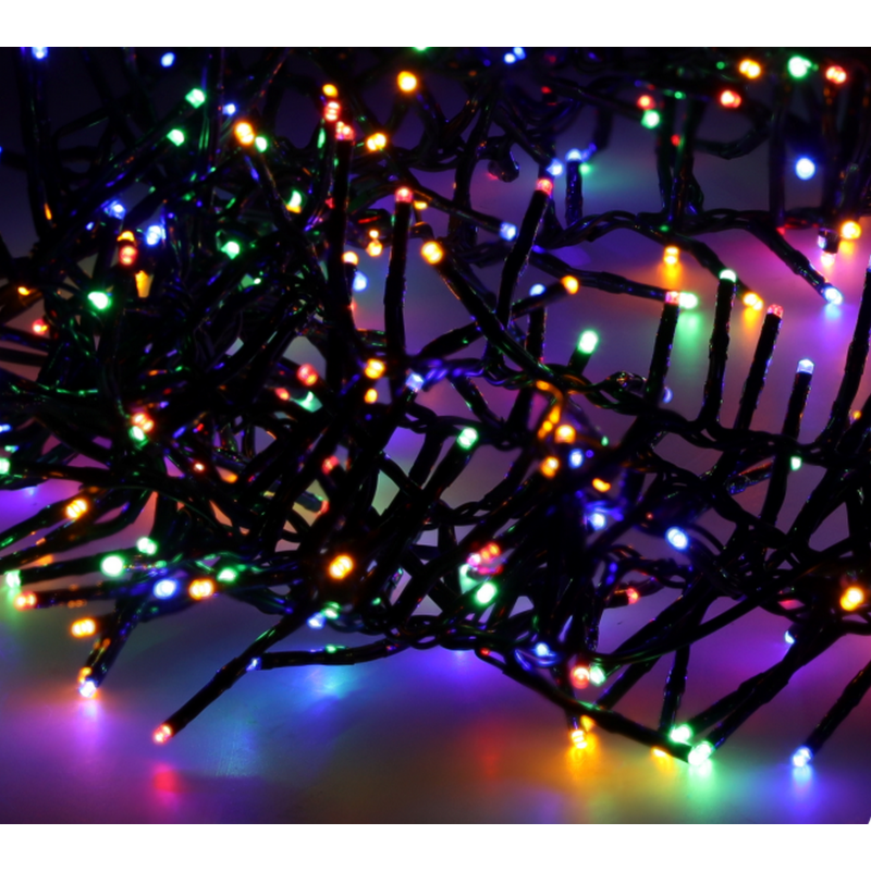 Světelný řetěz 1000 LED, 10+3m, barevný, 8 funkcí, časovač, IP44