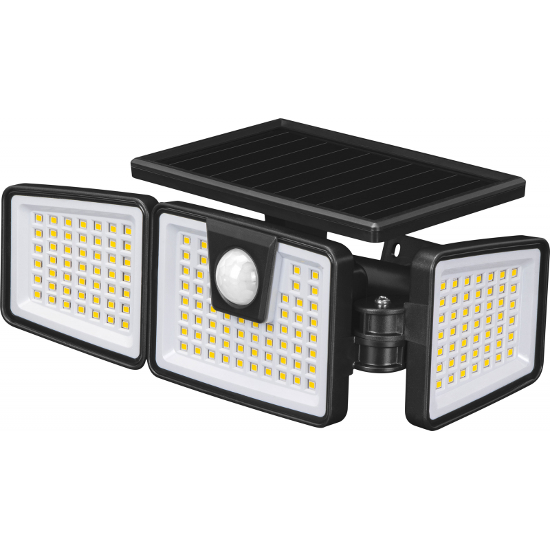 Reflektor solár 700lm/1200mAh/4000K IP44, PIR čidlo, trojitý Retlux RGL 121