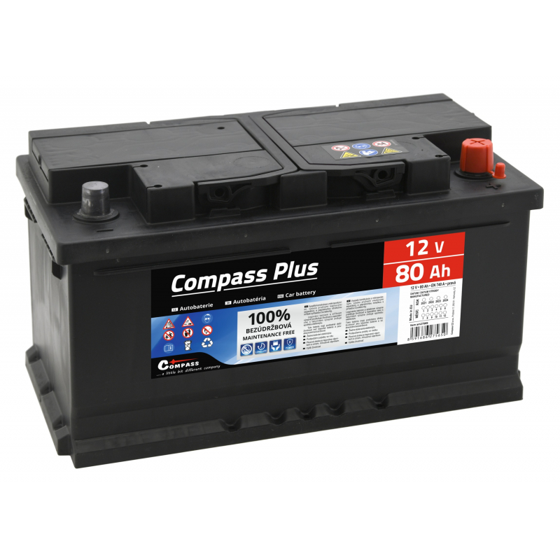 Autobaterie 12V/80Ah/740A prav� Compass Plus