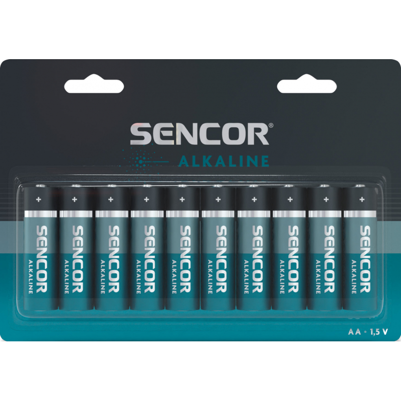 10x AA baterie Sencor, LR6, alkalická