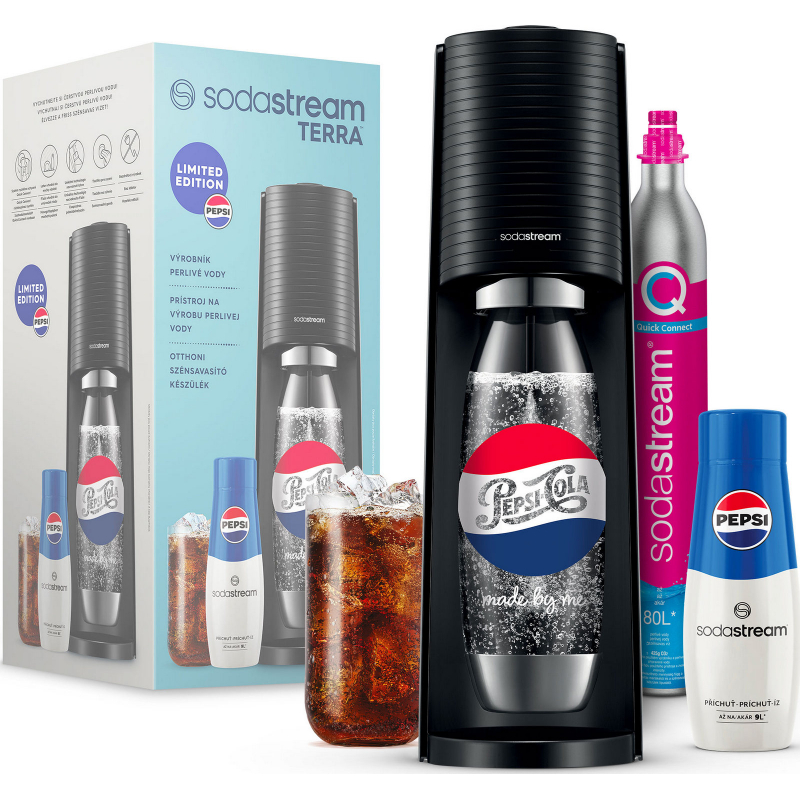 SODASTREAM výrobník sody Terra Black Pepsi MegaPack