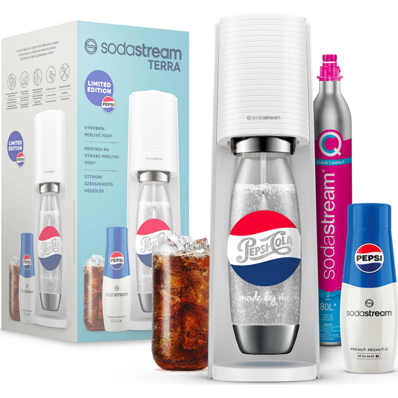 SODASTREAM výrobník sody Terra White Pepsi MegaPack