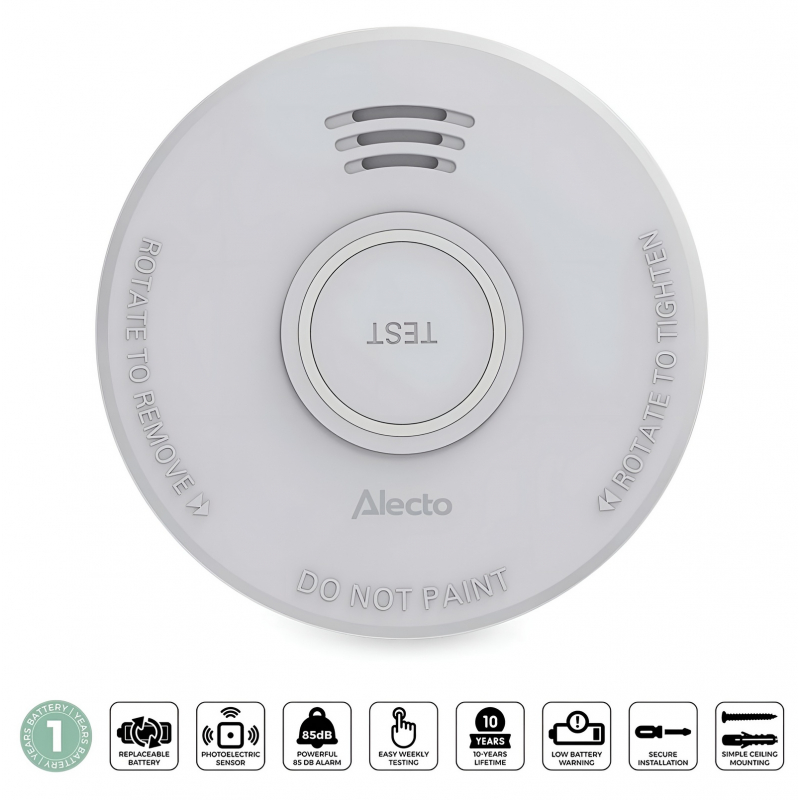 Detektor kouře Alecto SD110 požární hlásič