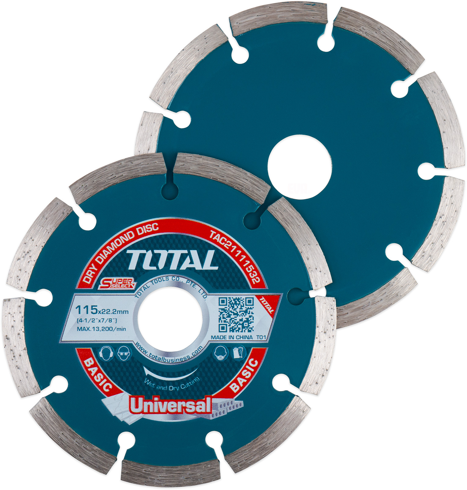 2x kotouč diamant 115mm segment Total