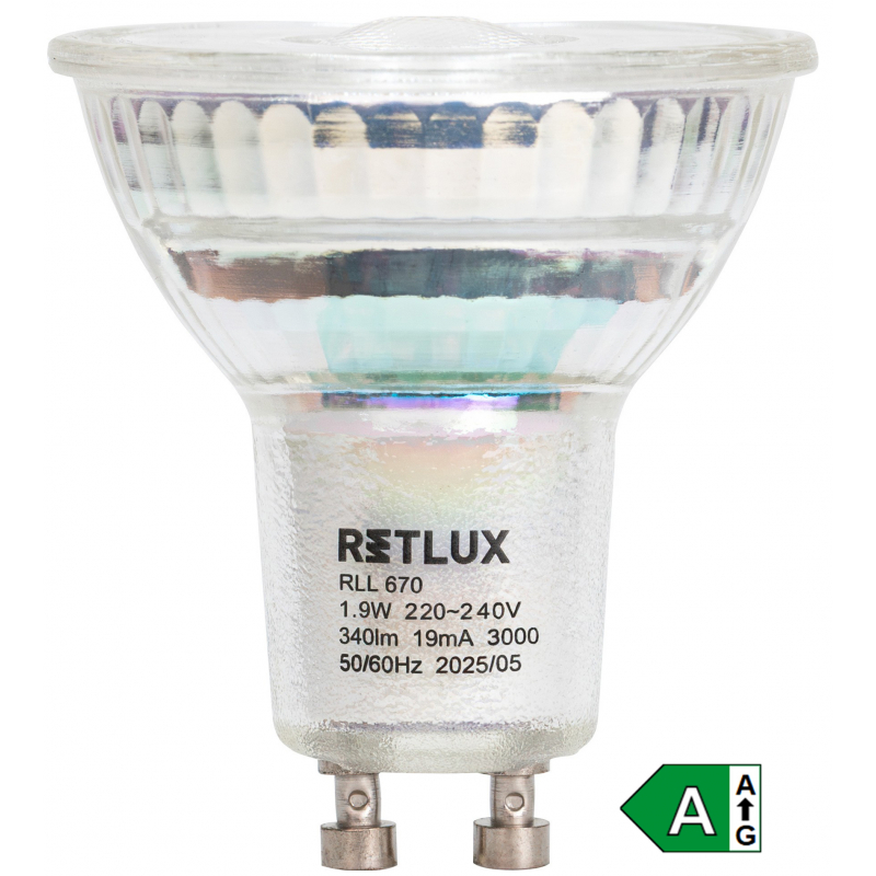Žárovka GU10/1,9W/340lm/3000K LED Retlux RLL670